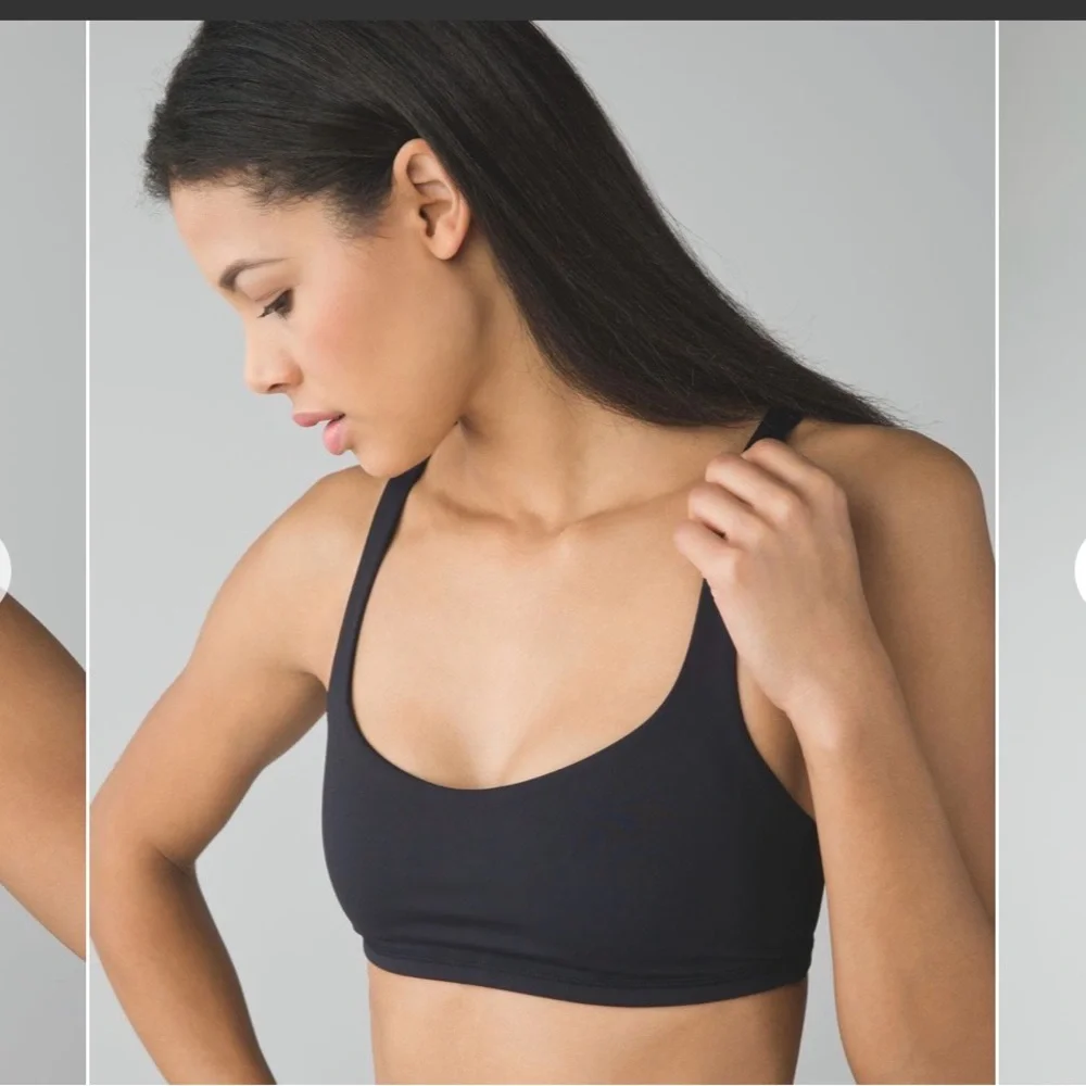 lululemon athletica Free to Be Black Sports Bra - Picture 1 of 7